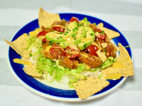 納豆で!ベジ・ヴィーガンのスパイシータコライス